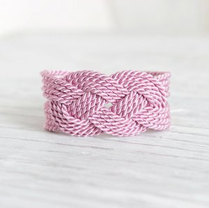 Pink <b>Rope</b> <b>Bracelet</b> Knot <b>Bracelet</b> Nautical <b>Bracelet</b> Handmade Happiness - Product Image 1