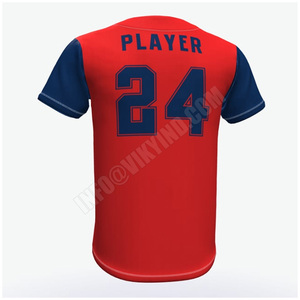 Uniformes de béisbol con botón completo, camiseta de béisbol con estampado de sublimación, uniforme deportivo de equipo de béisbol 100% poliéster - Product Image 3