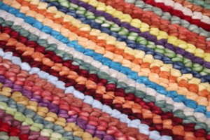 Ensembles de tapis indiens faits à la main, modernes, à rayures hirsutes, en laine rouge, à usage commercial, pour décoration d'intérieur - Product Image 4