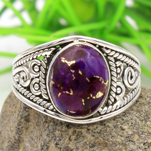 แหวนเงินแท้ 925 ประดับพลอยธรรมชาติ ลาลิมาร์ รูบี้ ลาบราโดไรต์ เทอร์ควอยซ์ มูนสโตน - Product Image 2