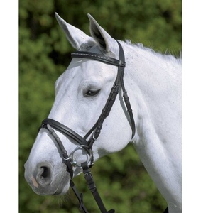 Shemax International SI-0874 Collier de tête équestre en cuir tressé de haute qualité pour cheval, couleur marine - Product Image 4
