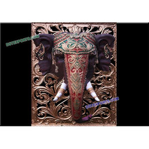 Panel de fondo de escenario de boda, Panel de estatua de elefante de boda, decoración de cara de elefante - Product Image 1