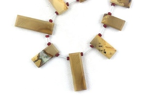 Haute qualité 1 brin naturel Mookite jaspe pierres précieuses à facettes Rectangle forme Briolette perles pour la fabrication de bijoux - Product Image 4