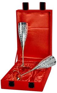 Iglesia, Alicia, juego con caja de terciopelo, Brassworld, India, 2 uds. - Product Image 4