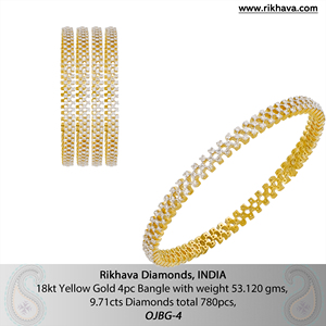 4 pulseras y brazaletes de diamantes de oro amarillo de 18kt - Product Image 6