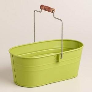 ฤดูใบไม้ผลิดอกไม้สีน้ำตาลชุบสังกะสีรูปไข่อ่างสวนตกแต่งดอกไม้รูปไข่อ่าง - Product Image 5