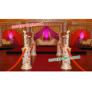 Mandril de boda de cristal tallado de diseñador, cristal Led de lujo - Product Image 1