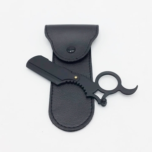 New Design Finger Rest Barber Shaving Razor, Cut Throat Razor, New Stylish <b>Swing</b> Lock Razor - Product Image 1