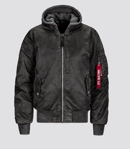 Battlewash Flight Men Classic Bomber Jacket Venta al por mayor Bomber MA1 Bomber Biker Jacket Chaqueta de moto para hombres - Product Image 1