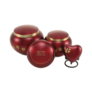 Urnas coloridas recubiertas de mármol para cenizas de adultos hechas de metal y latón para cremación - Product Image 6