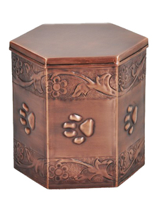 Urne de crémation en PET de style moderne Conception de tige de blé avec fourmi en cuivre Urne pour animaux de compagnie élégamment unique - Product Image 4