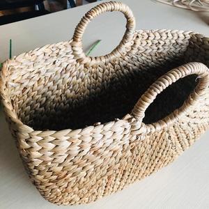 แฮนด์เมดฟางผักตบชวากระเป๋าผู้หญิงกระเป๋าถือสุภาพสตรีราคาโรงงาน - Product Image 3