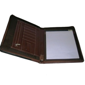 Carpeta de presentación de cuero para documentos de conferencia, regalo personalizado, A4, con mango - Product Image 1