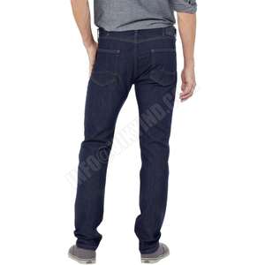 กางเกงยีนส์ Pent Performance ทรงตรงสำหรับผู้ชาย,กางเกงยีนส์ผ้ายืดทรงเข้ารูปกางเกงสีน้ำเงินเข้มกางเกงไซส์ใหญ่ - Product Image 4