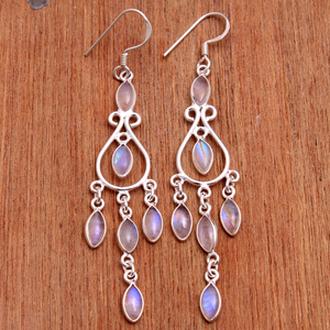 Labradorite แท้นิลมูนสโตน Lolite คาร์เนเลียนพลอยต่างหู925เงินสเตอร์ลิงเครื่องประดับผู้หญิงห้อยต่างหู - Product Image 5