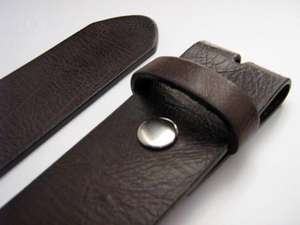 Brussels Sports Genuine Leather Men's Belt Full Grain Vintage Style <b>Snap</b> on Strap - Buckle Change - Product Image 2