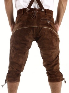 HERREN-pantalon en cuir suédé, pour hommes, vêtement personnalisé, marron, oktoberfête - Product Image 4