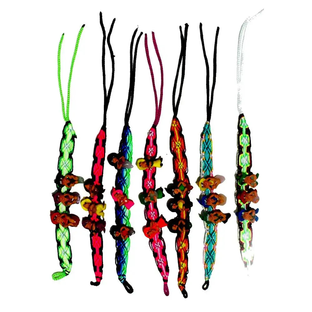 Pulsera de macramé de seda tejida con tres brujas, accesorios para disfraz de Halloween, joyería colorida de Perú