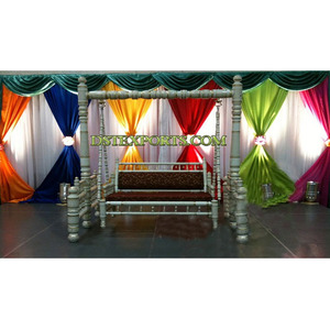 Wedding Colorful <b>Swing</b> Wooden Sankheda Jhula Indian Wedding <b>Swing</b> Australia - Product Image 1