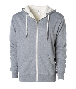 Sudadera con capucha con estampado de invierno XS para hombre con logotipo personalizado OEM, forro polar con cremallera de secado rápido y teñido liso - Product Image 4