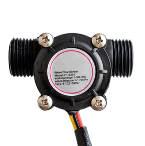 Sensor de flujo de agua de flujo Hall, sensor de flujo de agua de control de 1-30L/min 2.0MPa YF-S201 - Product Image 1