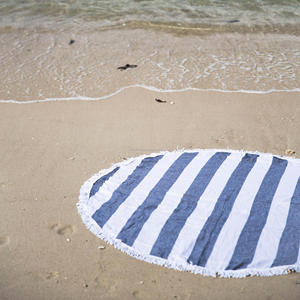 Serviette ronde Pestemal, Peshtemal Roundie de son créateur-Terry-Back-Double Face - Red RPT Collection Turkiye - Product Image 2