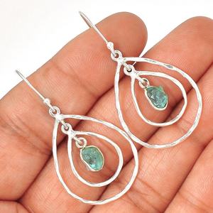 New Designer 925 Sterling <b>Silver</b> <b>Drop</b> <b>Earrings</b> Herkimer Diamond Stone <b>Earrings</b> Jewelry For Wholesale Supplier ODM OEM <b>Earrings</b> - Product Image 1