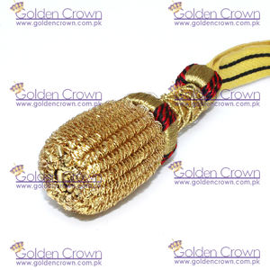 Noeud d'épée uniforme de cérémonie en or | Noeud d'épée en cuir - Product Image 2