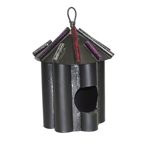 Nichoir pour oiseaux de forme ronde, design décoratif et coloré, pour l'alimentation des oiseaux - Product Image 5