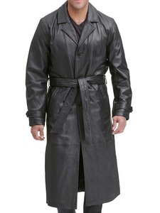 Gabardina clásica de cuero chaqueta de moto de estilo motero | Chaqueta de moda clásica de cuero real - Product Image 2