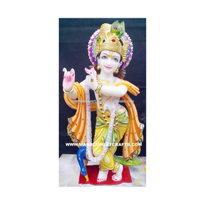 Handmade Marble Krishna Statue - Product Image 1
