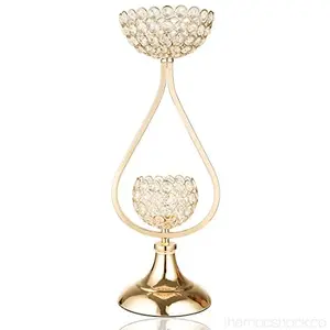 Candélabre en cristal Bougie en métal Pilier Holder Fabricant Maison et Jardin Décoration Bougeoir en métal Exportateur en gros