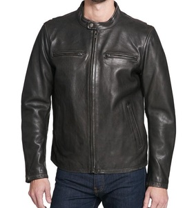 Veste de moto style motard vintage Vêtements d'extérieur en cuir durables et intemporels avec finition patinée Vêtements de sport confortables - Product Image 3