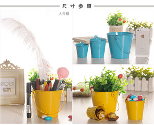 Pot en métal galvanisé de planteurs de seau de panier <span class=keywords><strong>pour</strong></span> la <span class=keywords><strong>plante</strong></span> et la fleur - Product Image 4
