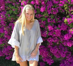 Colección de verano de playa de moda de mujer, caftán corto de rayón Tie Dye - Product Image 2