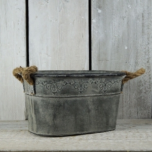 Cubo decorativo para el hogar y el jardín, macetas de flores de METAL con mango para exteriores, cubo galvanizado de Navidad, Juego de 3 macetas de flores - Product Image 2