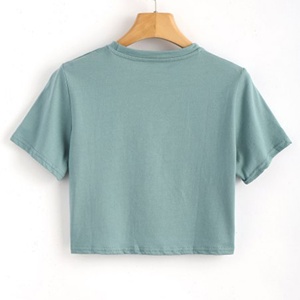 Bán Sỉ Nhà Máy Áo Crop Top Nữ Giá Rẻ Chất Lượng Cao Cho Bé Gái Áo Cơ Bản Để <span class=keywords><strong>In</strong></span> Tùy Chỉnh Áo Crop Top Nữ Mùa Hè BD - Product Image 2