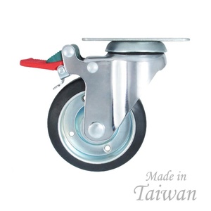 Roulettes de 4 pouces en caoutchouc souple, avec noyau en fonte, livraison gratuite - Product Image 3