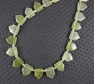 Facettes en forme de pentagone, Agate verte naturelle, fabrication de bijoux, idées de bricolage, fabrication en gros - Product Image 4