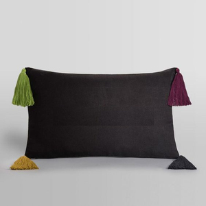 Venta al por mayor de cojines de terciopelo de lujo a rayas funda hogar cojines decorativos técnicas tejidas - Product Image 2