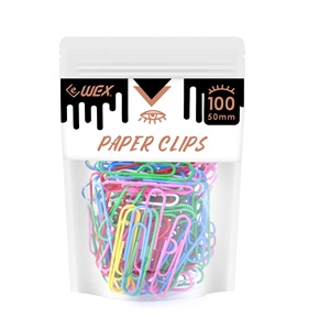 โอกาสสุดท้ายที่จะซื้อวินเทจคิดถึงชุดสีรุ้ง100ชิ้นไวนิลเสื้อ50มิลลิเมตรจัมโบ้ในซิปล็อค Standup กระเป๋าคลิปกระดาษ - Product Image 3