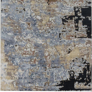 Alfombra de lana y seda anudada a mano, diseño lavable para una elegancia duradera - Product Image 4