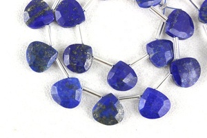Lapis Lazuli naturel pierres précieuses à facettes en forme de coeur Briolette perles faisant des bijoux en gros véritable de haute qualité - Product Image 4