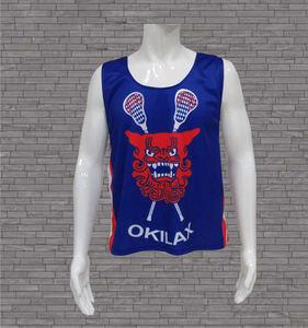 Maillot crosse réversible Sublimation pour homme 100% polyester col en V avec étiquette de marque personnalisée - Product Image 4