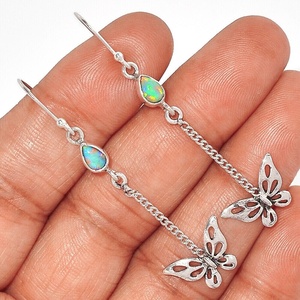 Amazing Rainbow Moonstone Poire Shape Gemstone Boucles d'oreilles en argent sterling 925 ODM Fine Jewelry OEM Wholesale Birthstone - Product Image 1