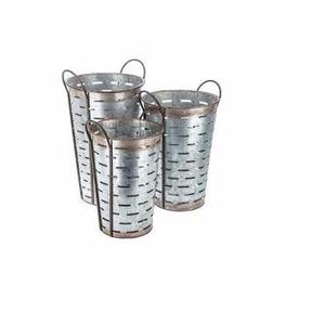 Juego de 3 macetas decorativas de diseño clásico para el hogar y el jardín - Product Image 1