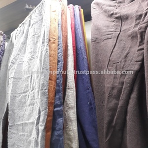 Moda mujer algodón cáñamo liso colores sólidos Harem pijamas/pantalones al por mayor exportador de India - Product Image 3
