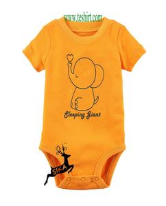 Romper para Bebé Tirupur OEM, 100% Algodón Orgánico, Tejido, Personalizado con Estampado, Cierre de Botones a Presión, Unisex - Product Image 1