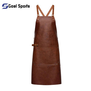 Custom Logo Design Leather Sleeveless Bib <b>Work</b> Wear <b>Apron</b> - Product Image 2