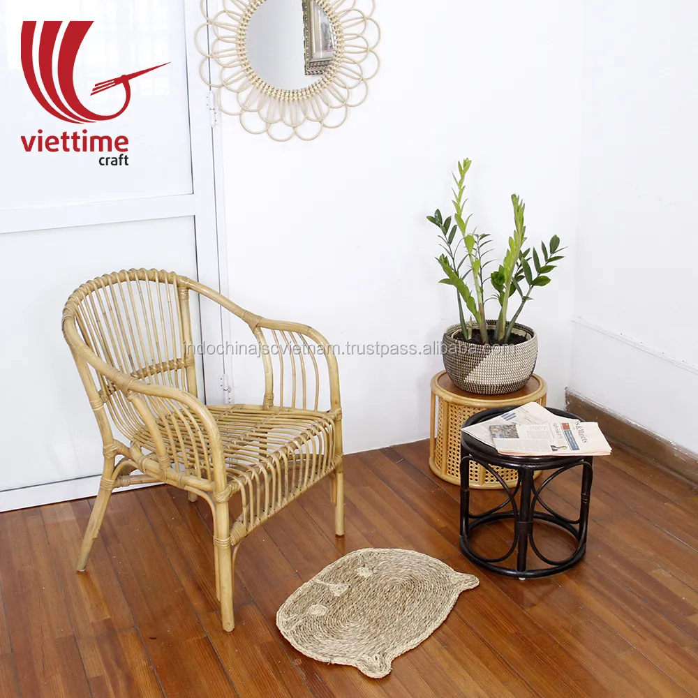 Handgemachter Rattan Relax Stuhl hergestellt in Vietnam/Rattan Sessel/Rattan Möbel Großhandel